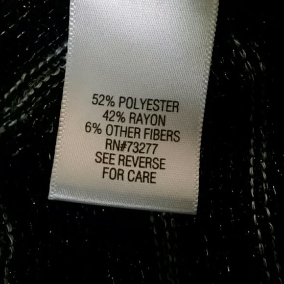 5/$25 APT. 9 black & silver striped sweater, size L - Picture 4 of 5